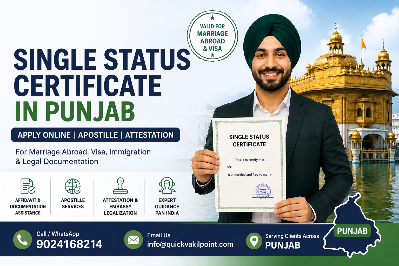 Single Status Certificate in Punjab